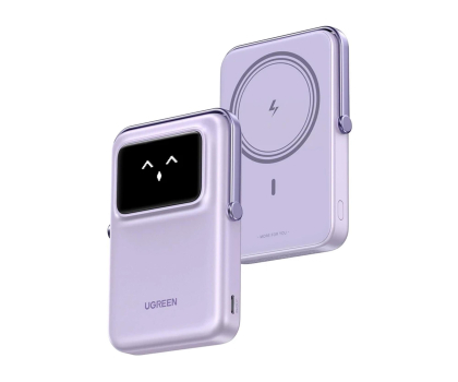 Powerbank UGREEN Magnetyczny Power bank UNO PB572 10000mAh Qi Fioletowy